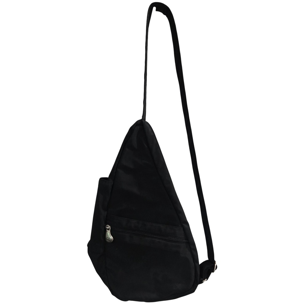 AmeriBag Healthy Back Crossbody Bag Black Nylon Ergonomic Sling Backpack #1462 - Picture 2 of 9